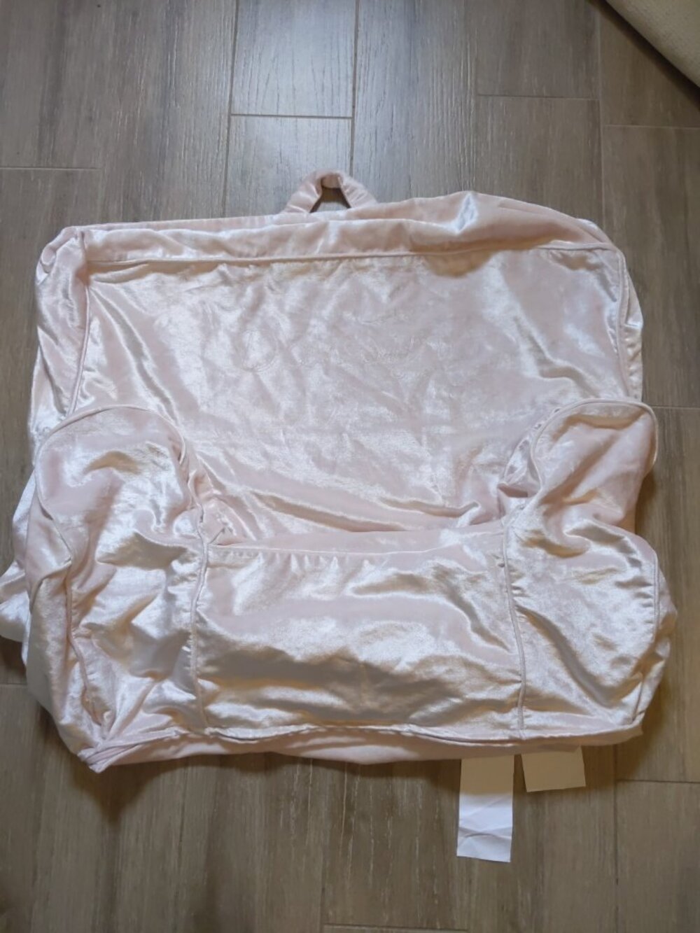 Pottery Barn Kids Anywhere Chair Slipcover Pale Pink Velvet-mono removed